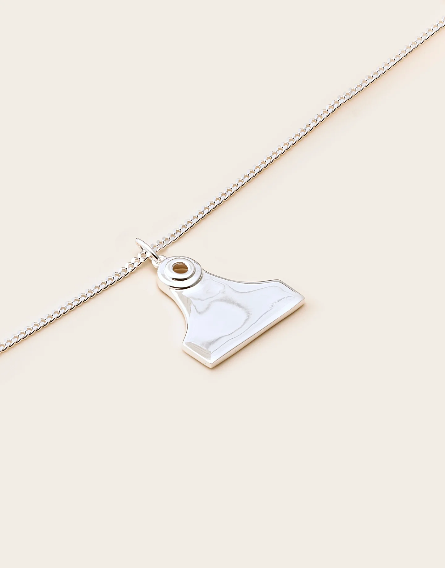 High Country Large Cattle Tag Necklace Silver - Image 10