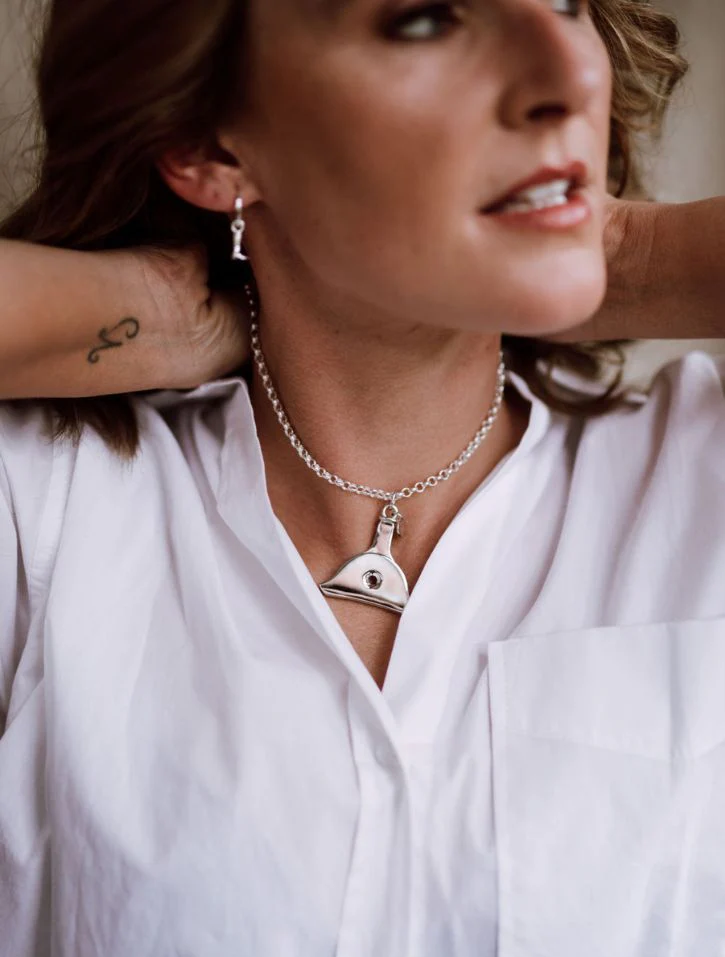 High Country Large Shepherd Whistle Necklace - 4.5mm Rolo chain - Image 4