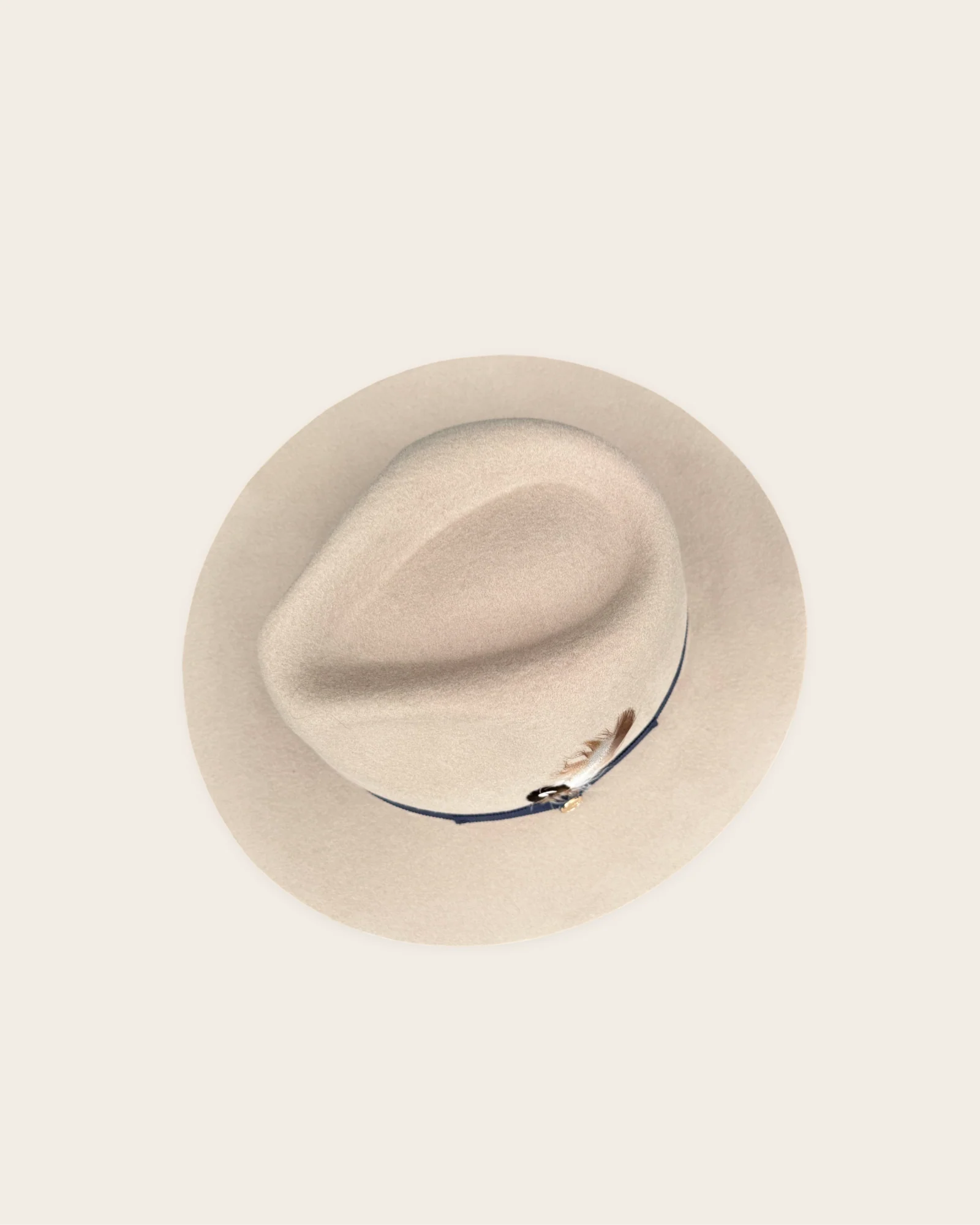 Mackenzie Moleskin Cream / Short brim Fedora Hat - Image 3