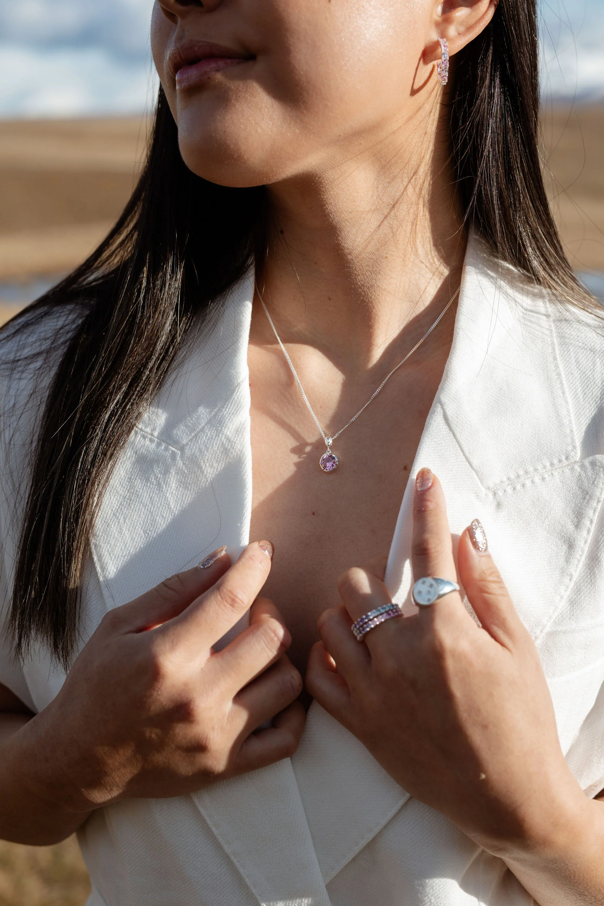 Starkeeper Lupin Pink Stone Necklace - Image 4
