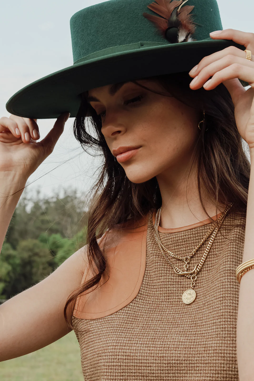Ahuriri Lucerne Meadow / Wide brim Fedora Hat - Image 3