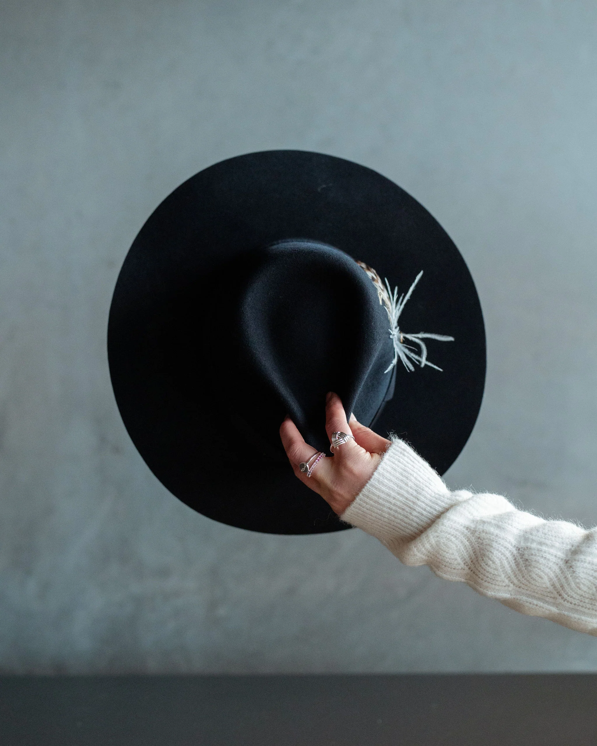 Rancher Stockman Blue / Wide brim Fedora Hat - Image 3