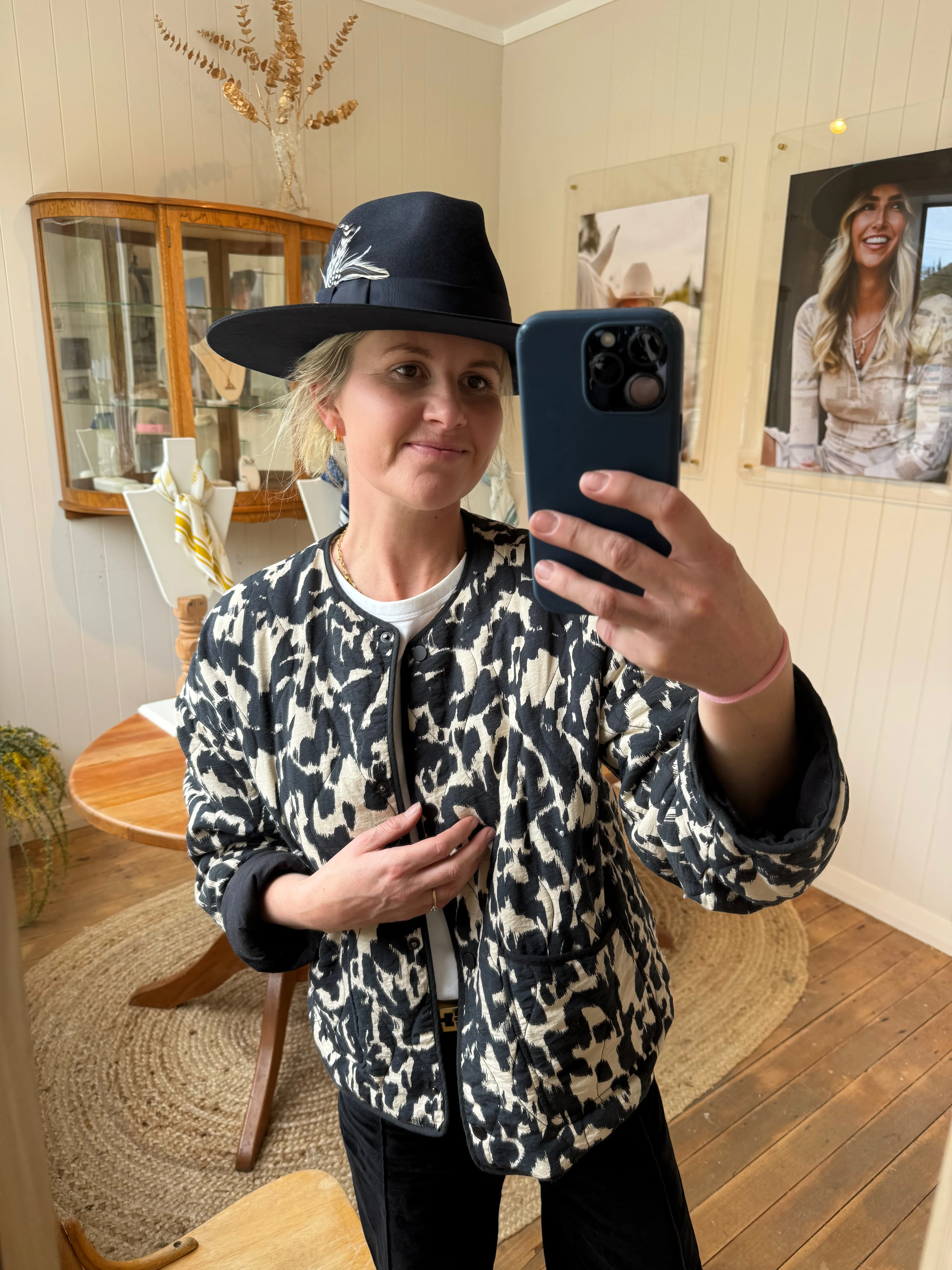 Rancher Stockman Blue / Wide brim Fedora Hat - Image 4