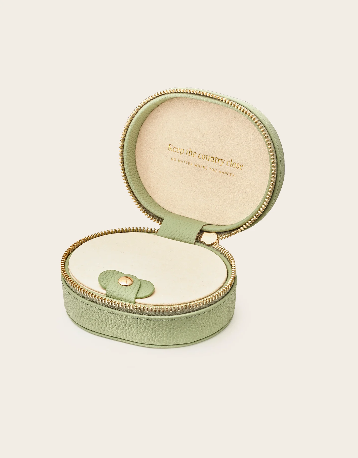 Trailblazer leather Jewellery case Mini - Green - Image 4