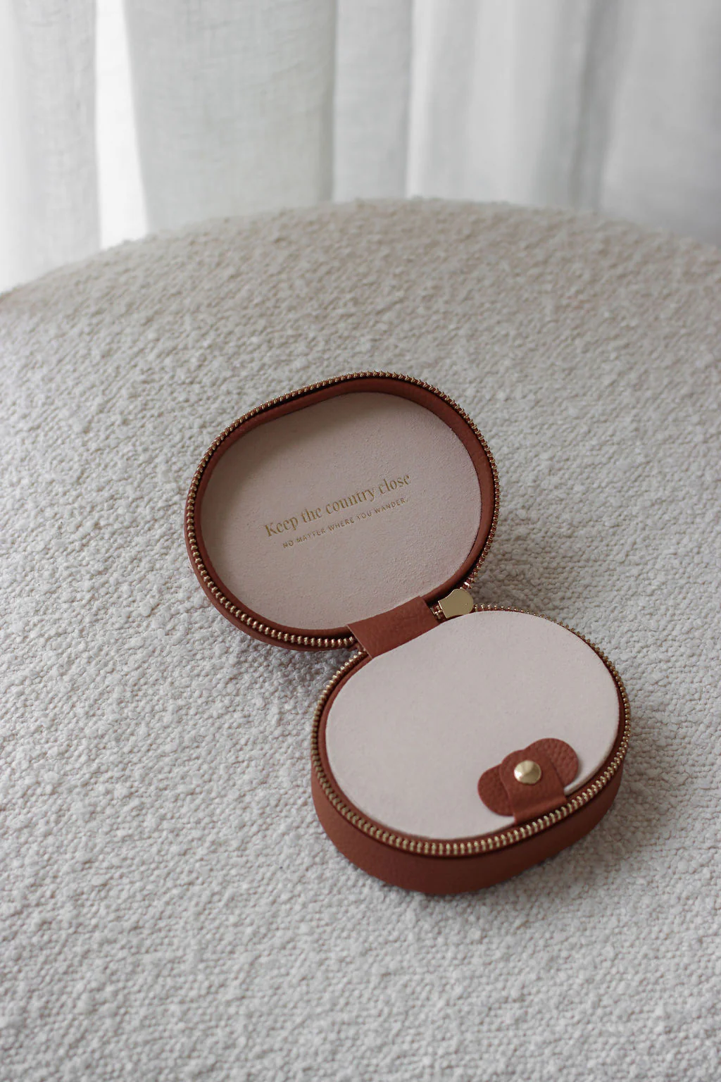 Trailblazer leather Jewellery case Mini - Brown - Image 3